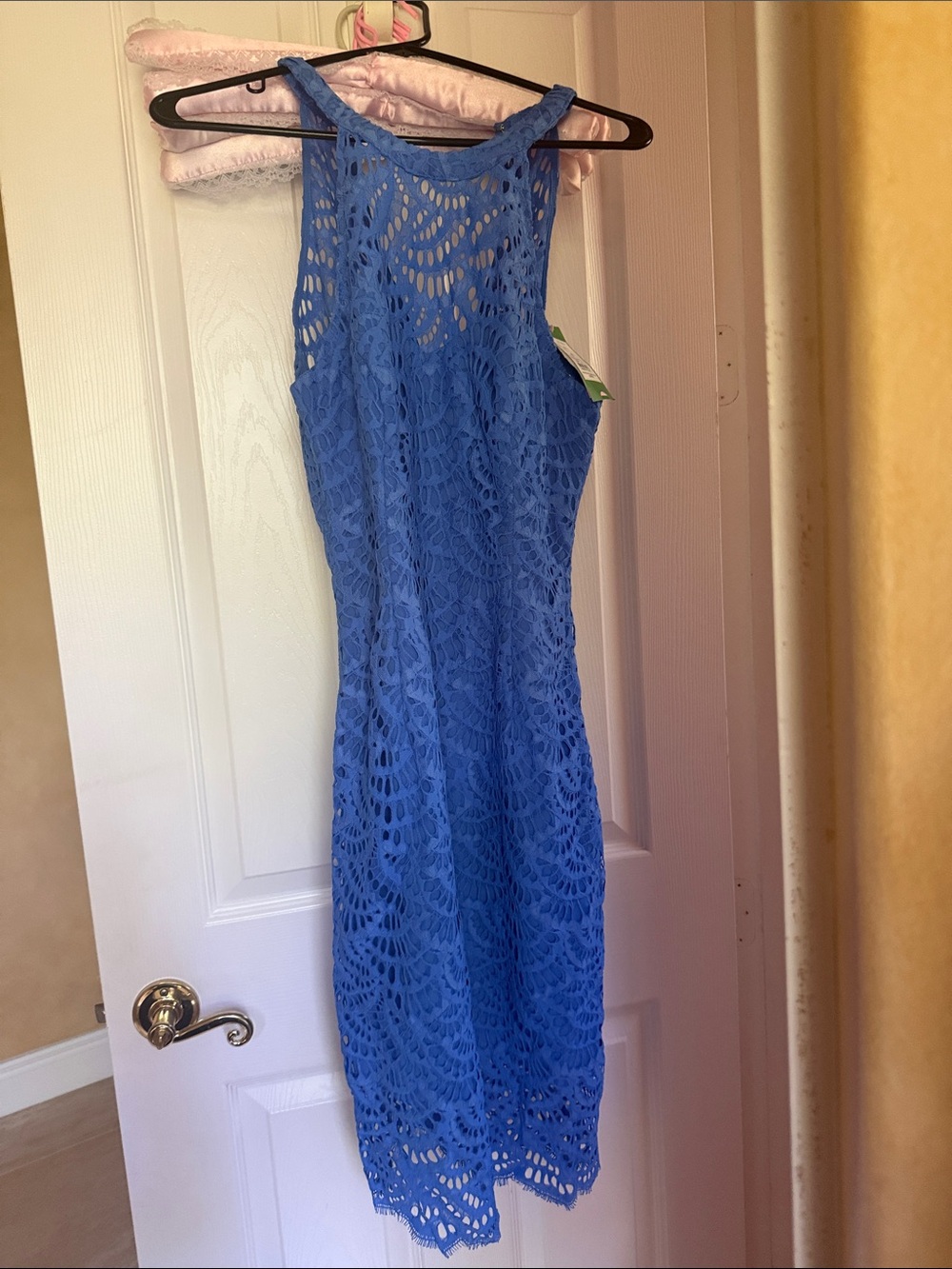 Lilly Pulitzer Cobalt Blue Crochet Midi Dress